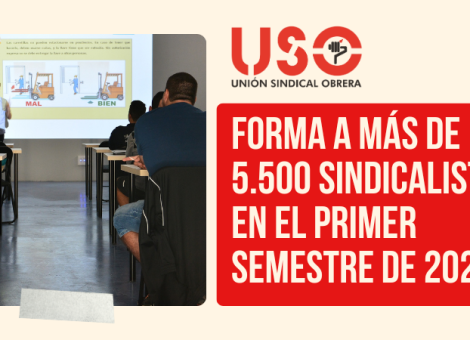 Más de 5.500 alumnos reciben formación gratuita de USO en el primer semestre de 2024