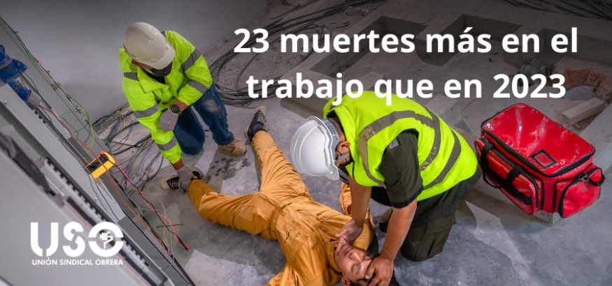 Hasta junio, han muerto 23 personas más que en 2023 en accidentes de trabajo