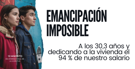 Emancipación imposible: a los 30,3 años y con el 94 % del salario para vivienda