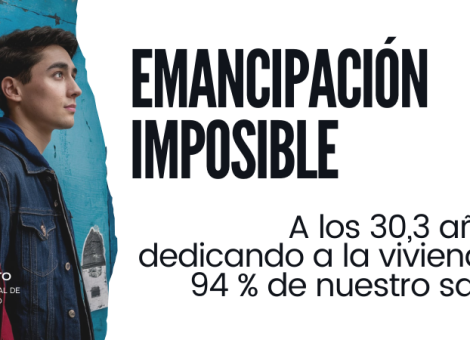 Emancipación imposible: a los 30,3 años y con el 94 % del salario para vivienda