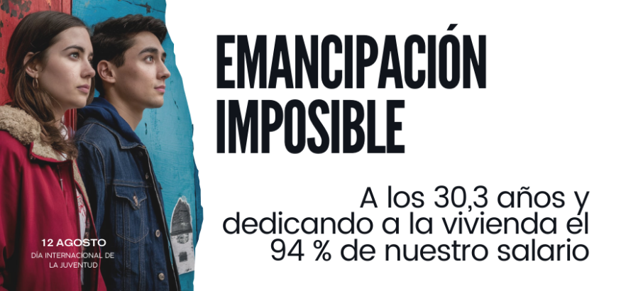 Emancipación imposible: a los 30,3 años y con el 94 % del salario para vivienda