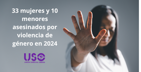 33 mujeres y 10 menores asesinados por violencia de género en 2024