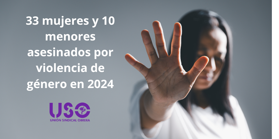 33 mujeres y 10 menores asesinados por violencia de género en 2024