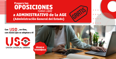 Con USO, prepara gratis las oposiciones a la AGE 2025