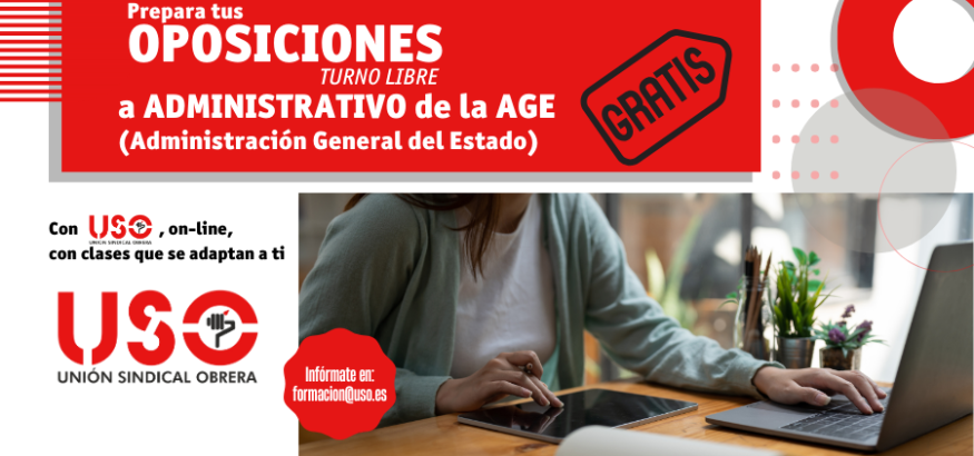 Con USO, prepara gratis las oposiciones a la AGE 2025