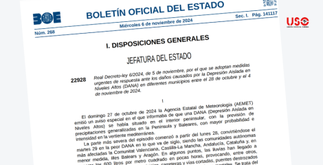 Real Decreto-Ley 6/2024: medidas urgentes ante los daños causados por la DANA