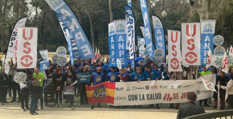 Protesta sindical en Andalucía, Extremadura y Navarra por la crisis de Muface